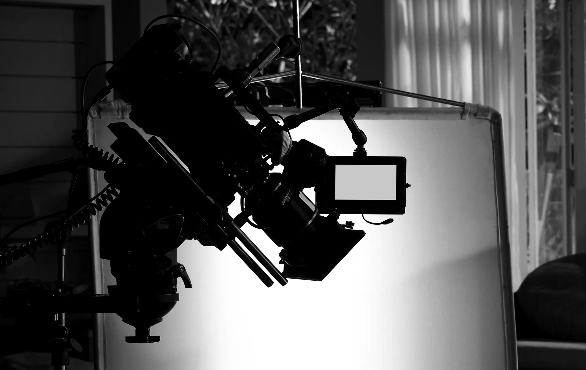 Silhouette Image of Video Camera in TV Commercial